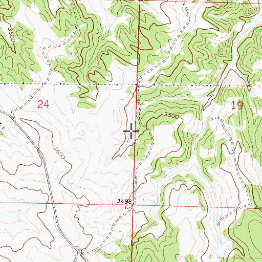 Topographic Map of 01N38E19CBBC01 Spring, MT