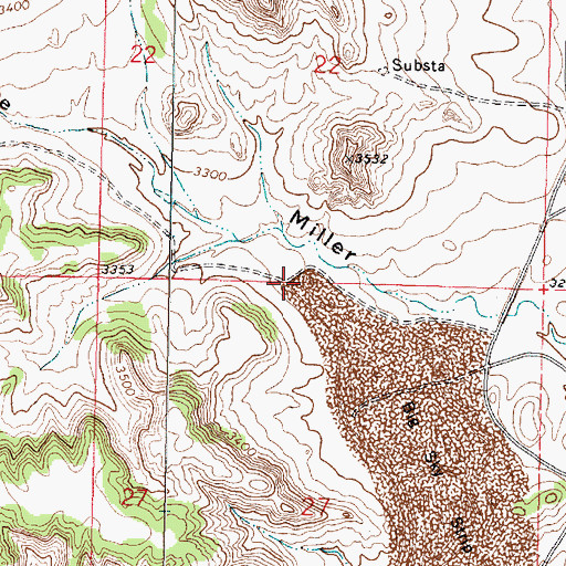 Topographic Map of 01N41E27BAAA01 Spring, MT