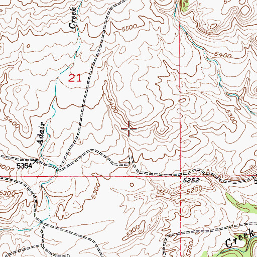 Topographic Map of 01N11E21D___01 Spring, MT