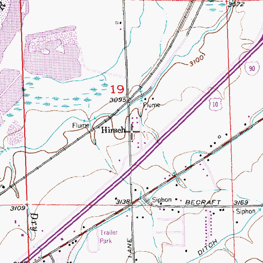 Topographic Map of 01N27E19DBCB01 Well, MT