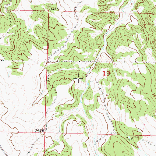 Topographic Map of 01N38E19CABB01 Spring, MT