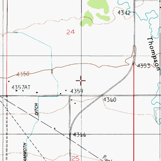 Topographic Map of 01N04E24DC__01 Well, MT