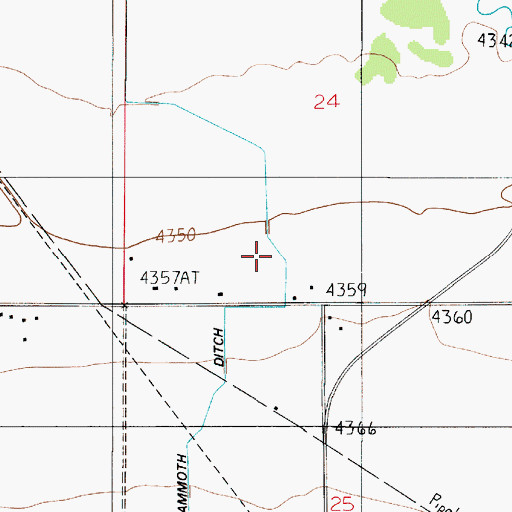 Topographic Map of 01N04E24CD__01 Well, MT