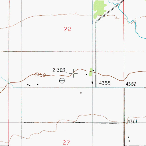 Topographic Map of 01N04E22DC__01 Well, MT