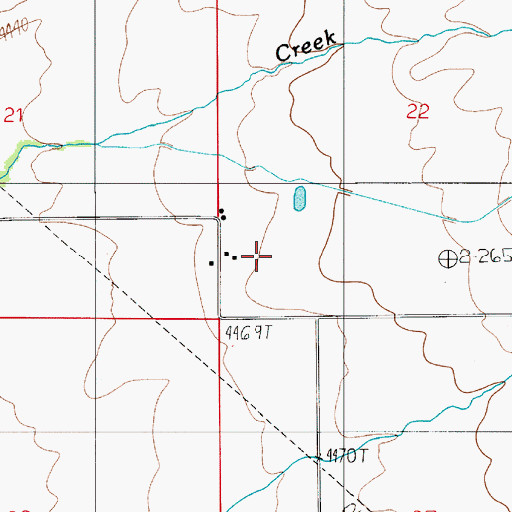 Topographic Map of 01N05E22CC__01 Well, MT