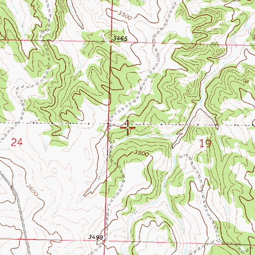 Topographic Map of 01N38E19BCDC01 Spring, MT