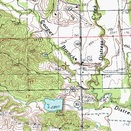 Topographic Map of Poinsett Watershed Site Three Reservoir, AR