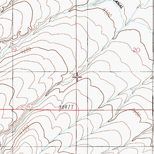 Topographic Map of 01N03E19DADC01 Well, MT