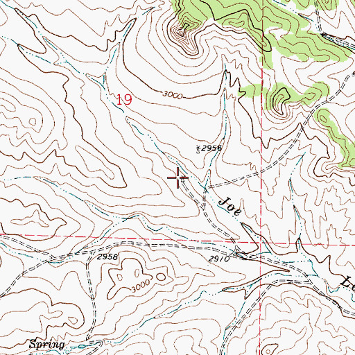 Topographic Map of 01N44E19DCAA01 Well, MT