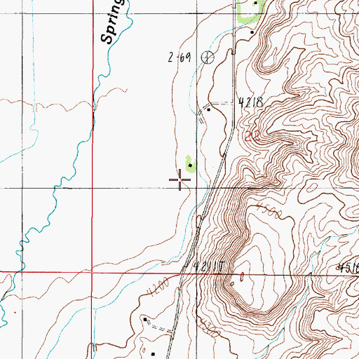 Topographic Map of 01N02E22CA__01 Well, MT