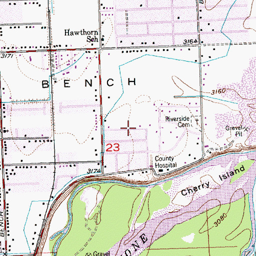 Topographic Map of 01N26E23ACDB01 Well, MT