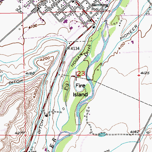 Topographic Map of 01N14E23____01 Well, MT