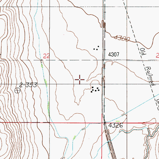 Topographic Map of 01N03E22DA__01 Well, MT