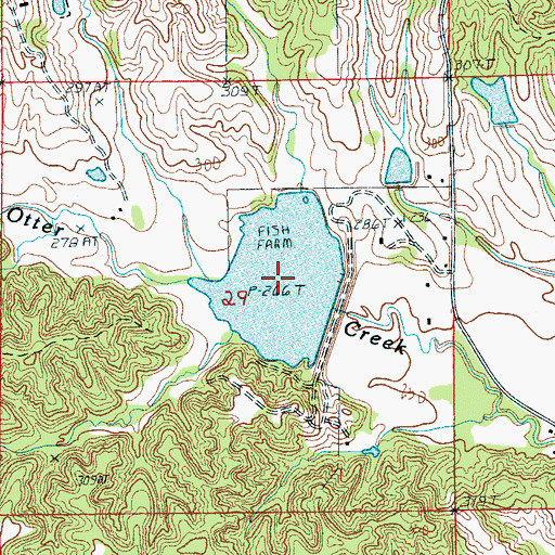 Topographic Map of Poinsett Watershed Site 101 Reservoir, AR