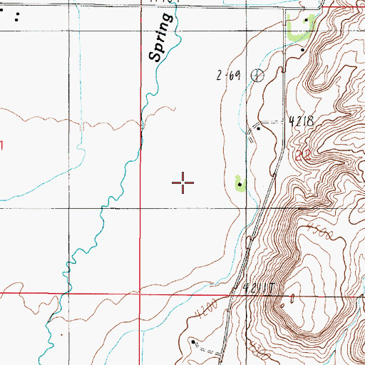 Topographic Map of 01N02E22CABD01 Well, MT
