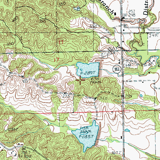 Topographic Map of Poinsett Watershed Site 102 Dam, AR