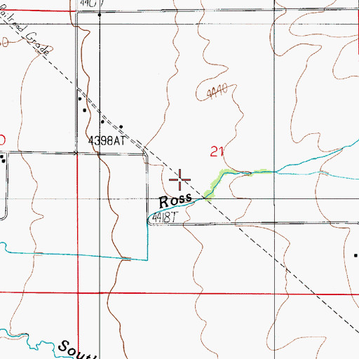 Topographic Map of 01N05E21CA__01 Well, MT