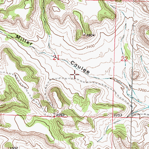 Topographic Map of 01N41E21DBDB02 Well, MT
