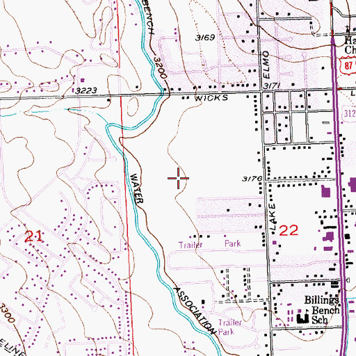 Topographic Map of 01N26E23B___01 Well, MT