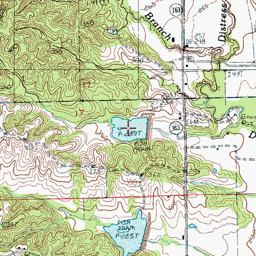 Topographic Map of Poinsett Watershed Site 102 Reservoir, AR
