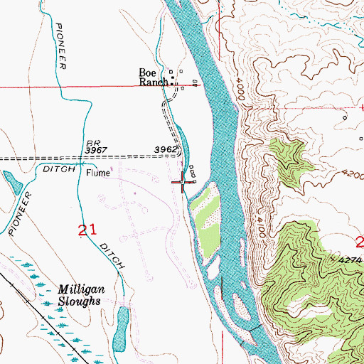 Topographic Map of 01N15E21ADAC01 Well, MT