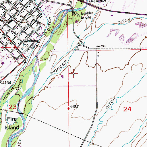 Topographic Map of 01N14E24BBCD01 Well, MT