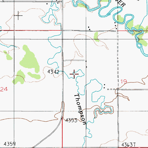 Topographic Map of 01N05E19BC__01 Well, MT