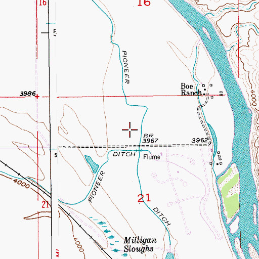 Topographic Map of 01N15E21BADA01 Well, MT