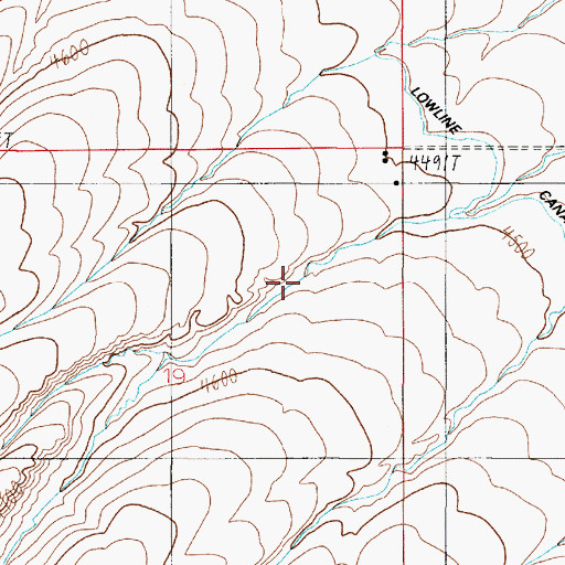 Topographic Map of 01N03E19ADBB01 Well, MT
