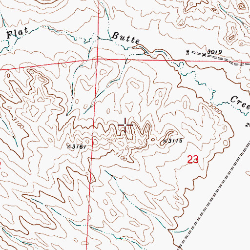 Topographic Map of 01S48E20DCAC01 Well, MT