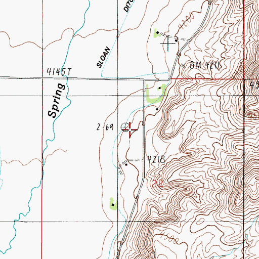 Topographic Map of 01N02E22BADD01 Well, MT