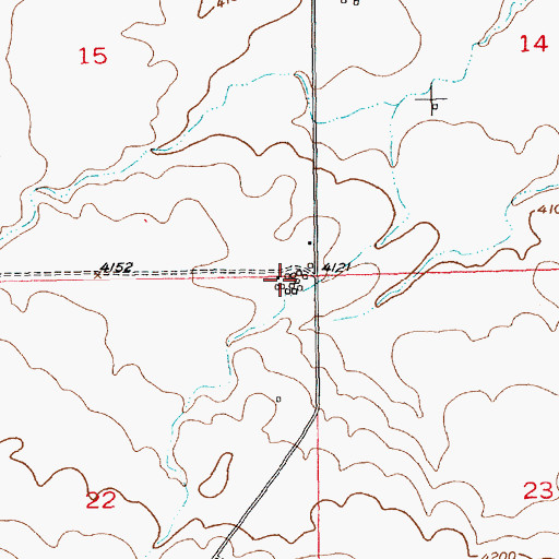 Topographic Map of 01N21E22AAAA01 Well, MT