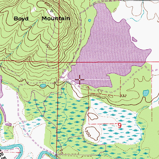 Topographic Map of Cargile Lake Dam, AR