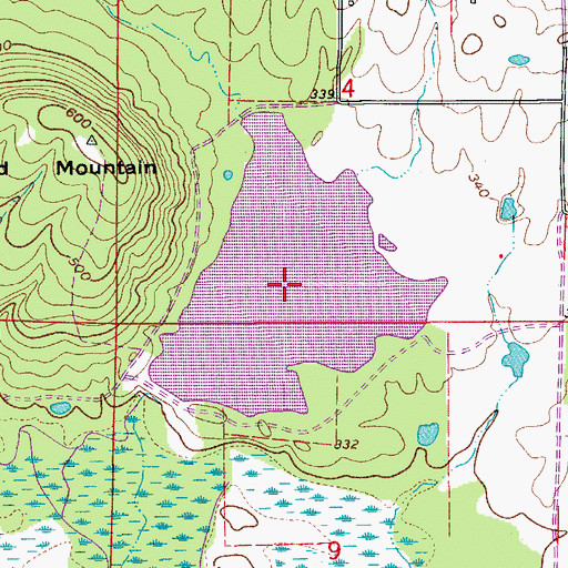 Topographic Map of Cargile Lake, AR