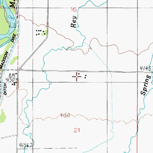 Topographic Map of 01N02E21ABBA01 Well, MT