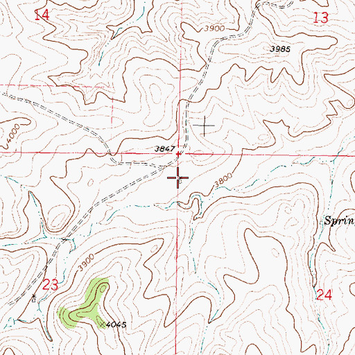 Topographic Map of 01N39E24BBBC01 Well, MT