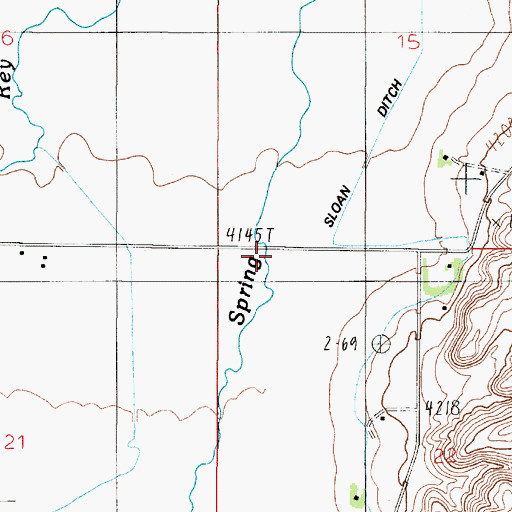 Topographic Map of 01N02E22BABA01 Well, MT