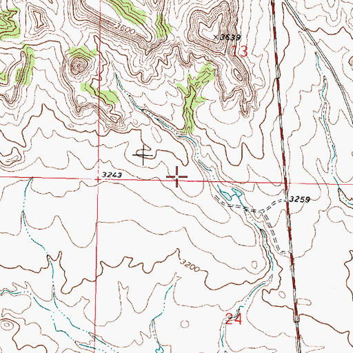 Topographic Map of 01N41E13CDCD01 Well, MT