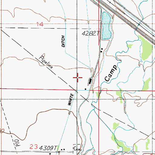Topographic Map of 01N03E14DD__01 Well, MT