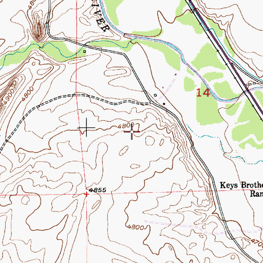 Topographic Map of 01N09E14C___01 Well, MT