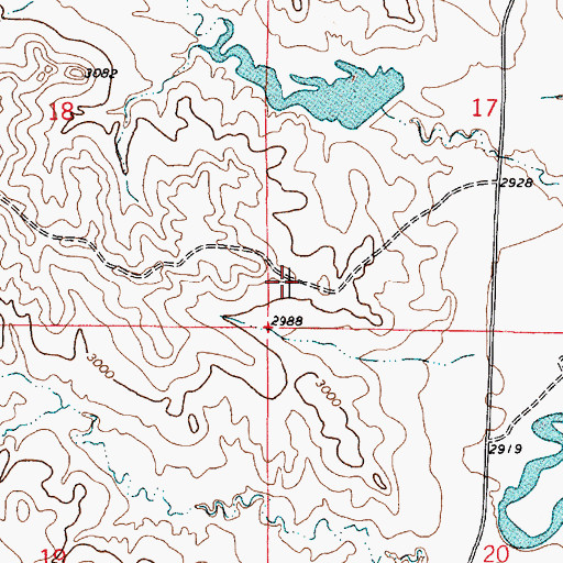Topographic Map of 02N51E05DAAB01 Well, MT