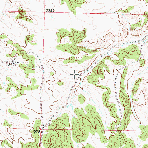 Topographic Map of 01N37E13CABB02 Well, MT