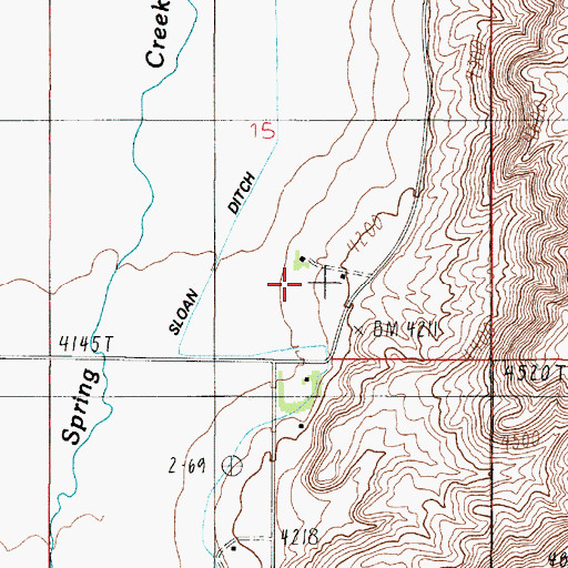 Topographic Map of 01N02E15DCBD01 Well, MT
