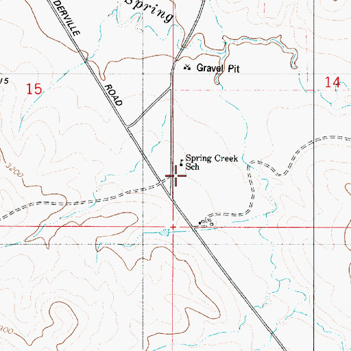 Topographic Map of 01N52E14CCCB01 Well, MT