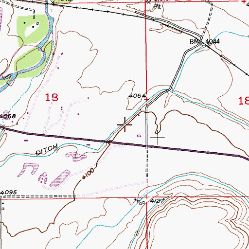 Topographic Map of 01N14E13DAAC01 Well, MT