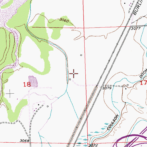 Topographic Map of 01N27E18ADDB01 Well, MT