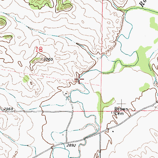 Topographic Map of 01N43E18DDBA01 Well, MT