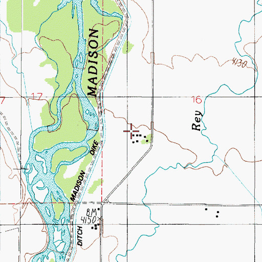 Topographic Map of 01N02E16CBD_01 Well, MT