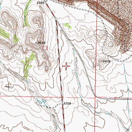 Topographic Map of 01N41E13CAC_01 Well, MT