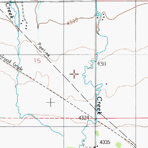 Topographic Map of 01N04E15DADD01 Well, MT